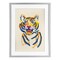 Stupell Industries Tiger Roar Watercolor Framed Print Under Glass, design by Karolina Sato